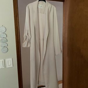 Aritza Babaton Tie Waste Duster Jacket, Light Taupe, Large